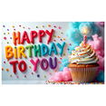 thumbnail image 2 of Colorful 3D Style Happy Birthday Banner Party Decoration Backdrop Photography Prop for Birthday Parties Family Gatherings Celebration Events Photo Booths, 2 of 7