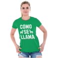 thumbnail image 3 of Como Se Llama Alpaca Animal Humor Womens Slim Fit Graphic Tee Brisco Brands S, 3 of 5