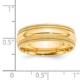 thumbnail image 3 of Primal Gold 14 Karat Yellow Gold 7mm Double Milgrain Comfort Fit Band Size 4.5, 3 of 5