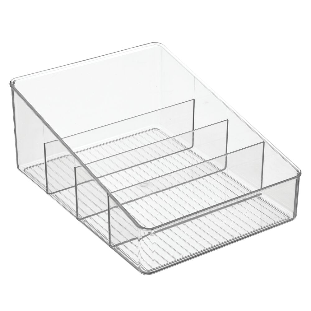 mDesign Plastic Bath Storage Organizer Bin Caddy - 4 Divided Sections - Storage Station for Bathroom Vanity Countertops- Holder for Toothbrushes, Toothpaste, Mouthwash, Makeup, Supplies - Clear - Walmart.com mDesign Plastic Bath Storage Organizer Bin Caddy - 4 Divided Sections - Storage Station for Bathroom Vanity Countertops- Holder for Toothbrushes, Toothpaste, Mouthwash, Makeup, Supplies - Clear - Walmart.com