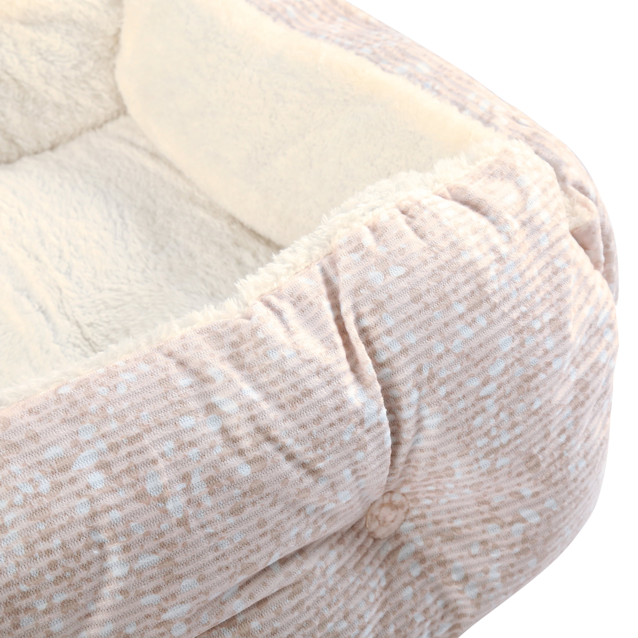 (3 pack) Vibrant Life Puppy Dog Bed, Plush Bolster Dog for Small Dogs, Small, 21" x 17", Pink
