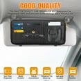thumbnail image 2 of Car Sun Visor Organizer, Auto Interior Accessories Pocket, Sunglasses Holder Storage Pouch for Car, Multi-Pocket Net Zipper Case Bag for Card License Registration Document Pen Key, Black, 2 of 8