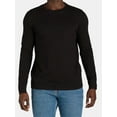 thumbnail image 3 of George Men's & Big Men's Relaxed Fit Cotton Crewneck T-Shirt with Long Sleeves, Size XS-3XL, 3 of 4