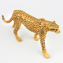 ELAYARD Yellow Cheetah Sculpture, Plastic Wild Animal Statue for Table and Home Decoration