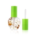 thumbnail image 5 of 3-in-1 Hydrating Gold Foil Lip Oil by Julystar, Clear Transparent Gloss Texture Aloe Extract Fast Absorbing Smoothing Fine Lines Long Wear High Shine Lip Treatment All Skin Tones, 5 of 6