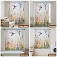 thumbnail image 5 of Spring Hummingbird Floral Sheer Curtains 84 Inch Length, Light Filtering Voile Curtain Panel, Farmhouse Flower Botanical Rod Pocket Drapes Window Treatments for Living Room Bedroom 52"x84", 5 of 9