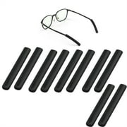 5 Pairs Eye Glasses Ear Cushion, GIXUSIL Non-Slip Eyeglasses Temple Tips Sleeve, Black Soft Silicone Ear Pads, Glasses Retainers for Sunglasses Reading Eyeglasses - Black