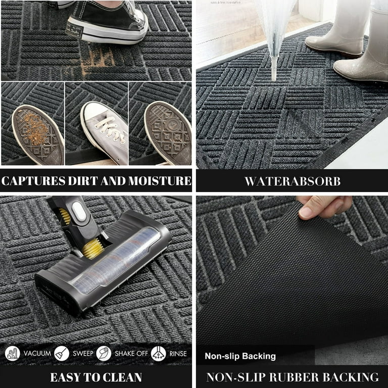 Heavy Duty Rubber Doormats, Welcome Mats, Indoor Outdoor, Non-Slip, Easy  Clean