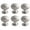 Brushed Nickel, variant on HDJNal 6 Pcs Creative Pigeon Eggs Furniture Pulls Dresser Knobs,Zinc Alloy Rose Gold Furniture Handles Decorative Ball Cabinet Knobs Door Handles, with Mounting Screws