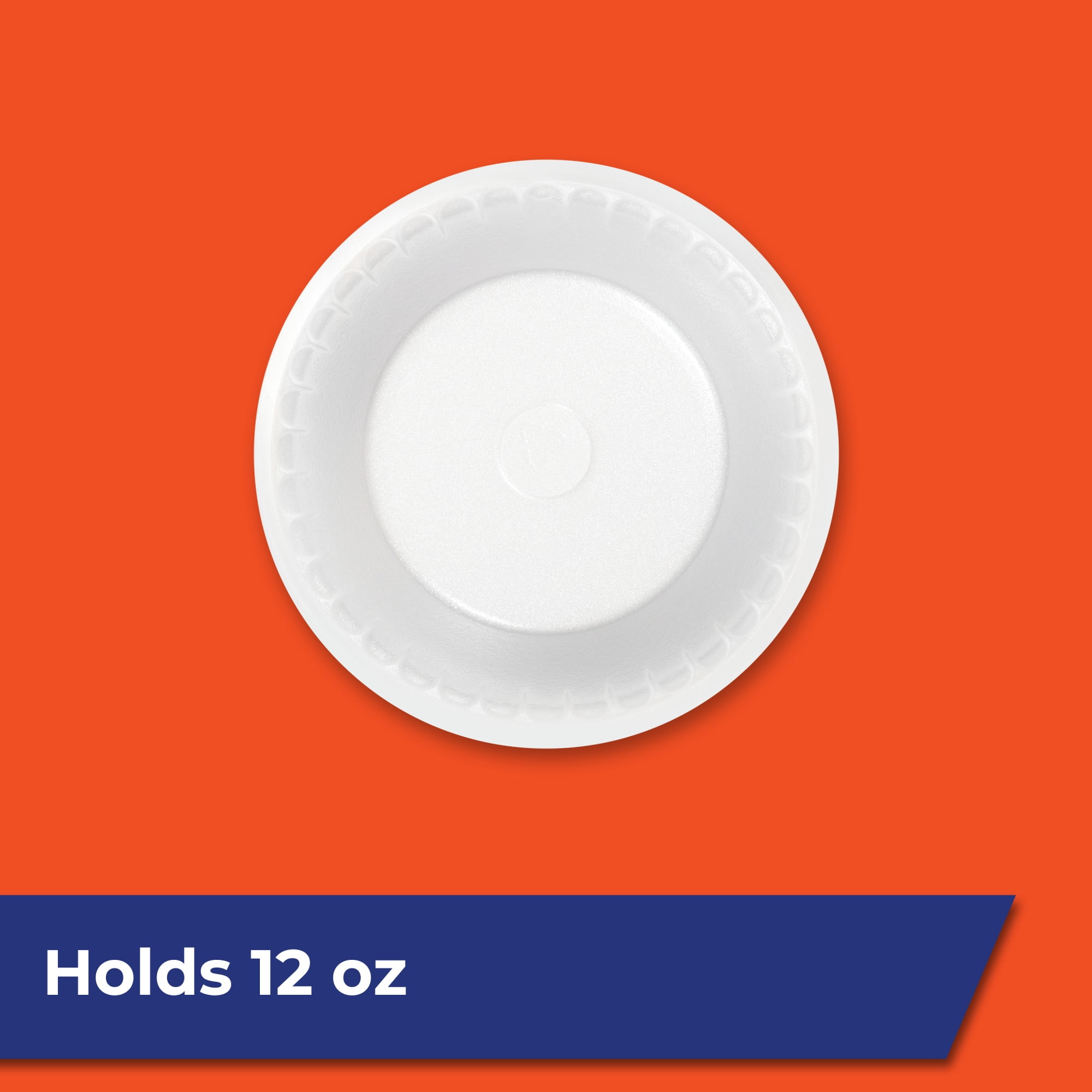 (3 pack) Hefty Everyday Soak-Proof Foam Bowls, White, 12 ounce, 50 Count