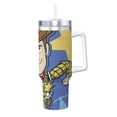 thumbnail image 1 of Woody Buzz Story Bouteille d'Eau 40oz Ice Bully avec Poignée Paille de Bouteille Sport Isolée en Acier Inoxydable Réutilisable Étanche Gobelet de Voiture, 1 of 9