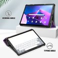 thumbnail image 4 of Dteck Case for Lenovo Tab M10 Plus 3rd Gen 10.6 inch 2022 TB-125F/128F,Magnetic PU Leather Folio Slim Lightweight Hard Shell Smart Protective Case Trifold Stand Cover,Galaxy, 4 of 10
