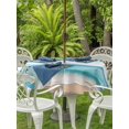 thumbnail image 4 of Outdoor Tablecloth with Umbrella Hole Zipper Summer Beach Round Tablecloth 54" Waterproof Outside Table Cloth Ocean Tropical Palm Tree Seaside Landscape Patio Table Cover Tablecloths for Picnic Party, 4 of 8
