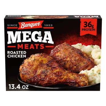 Banquet MEGA Meats Roasted Chicken, 36g Protein, Frozen Meal, 13.4 oz.