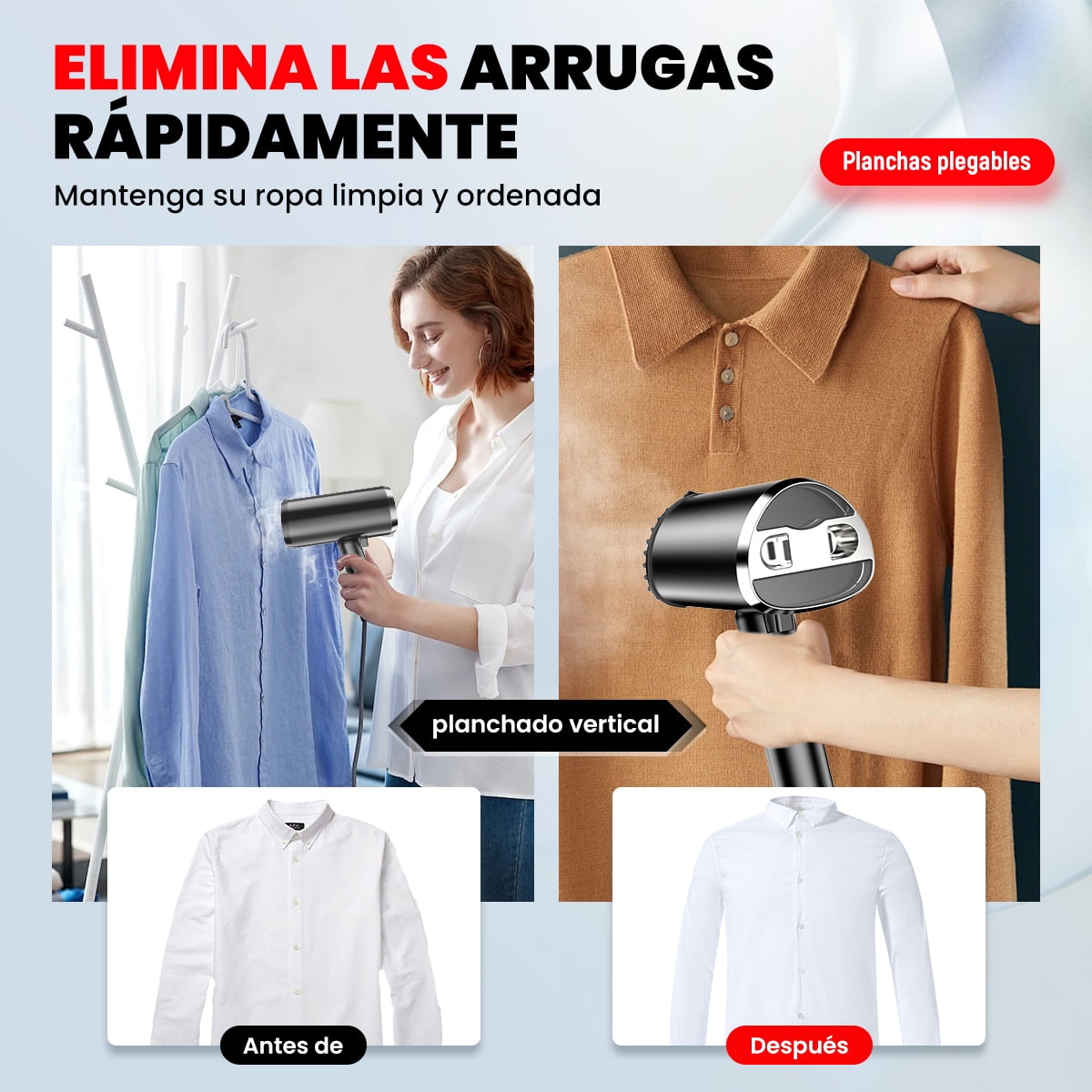 Electric Hanging Handheld Garment Steamer for Clothes, Travel Home Portable Handheld Design, Strong Penetrating Steam