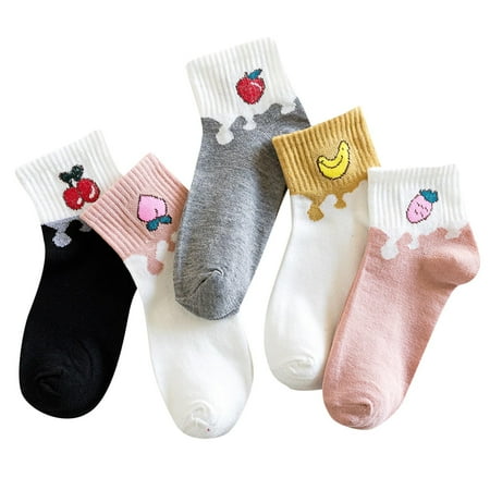 

Huaai socks for women Women Socks Fashion Summer New Pattern Thin Style Fruit Pattern Cute Comfortable Non Slip Socks cute socks Pink