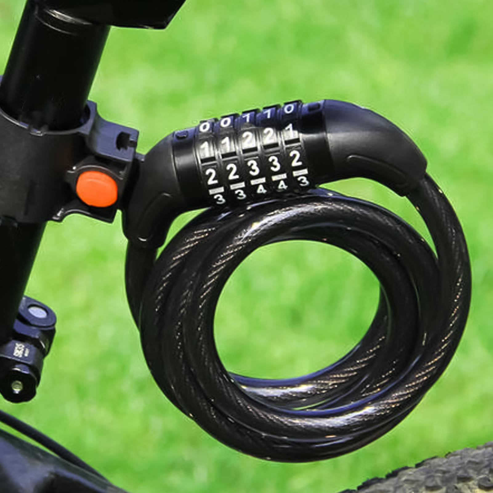childrens bicycles Zengyuan Bicycle code lock 5 digit combination password Steel wire shear 1.2 meters Suitable for mountain bikes road bikes etc.