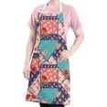 thumbnail image 5 of Pioneer Flower Floral Print Pattern Apron for Women and Men, Cotton Linen Waterproof with Pockets, Adjustable, 33x27 Inch for Kitchen, Gardening, BBQ, Salon, 5 of 6