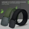thumbnail image 2 of Fvsianol Premium Nylon Belt For Officers Lightweight Work Belt Men's Nylon Belt Holeless Design Adjustable Length None Metal Buckle Solid Color Waistband for Jeans Belt Accessories, 2 of 9