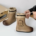 thumbnail image 2 of ibiyuan Rain Boots Toddler Waterproof Rainboots Flexible Cute Dinosaur Short Rainboots for Toddler with Drawstring Non- Outdoor Hunting Rainboots Easy-On Handles,7-8Years, 2 of 9