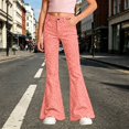 thumbnail image 4 of Tiijoy Girls Stylish Leopard Print Flared Pants Casual Slim Fit Pants, Pink, Size 5-16, 4 of 5