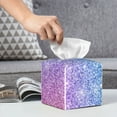 thumbnail image 6 of Sikiie Multicolor Glitter Leather Tissue Box Cover Square, tissue box holder, Tissue Box with Bottom Belt-5.2”x5.2”x5.2”, 6 of 7