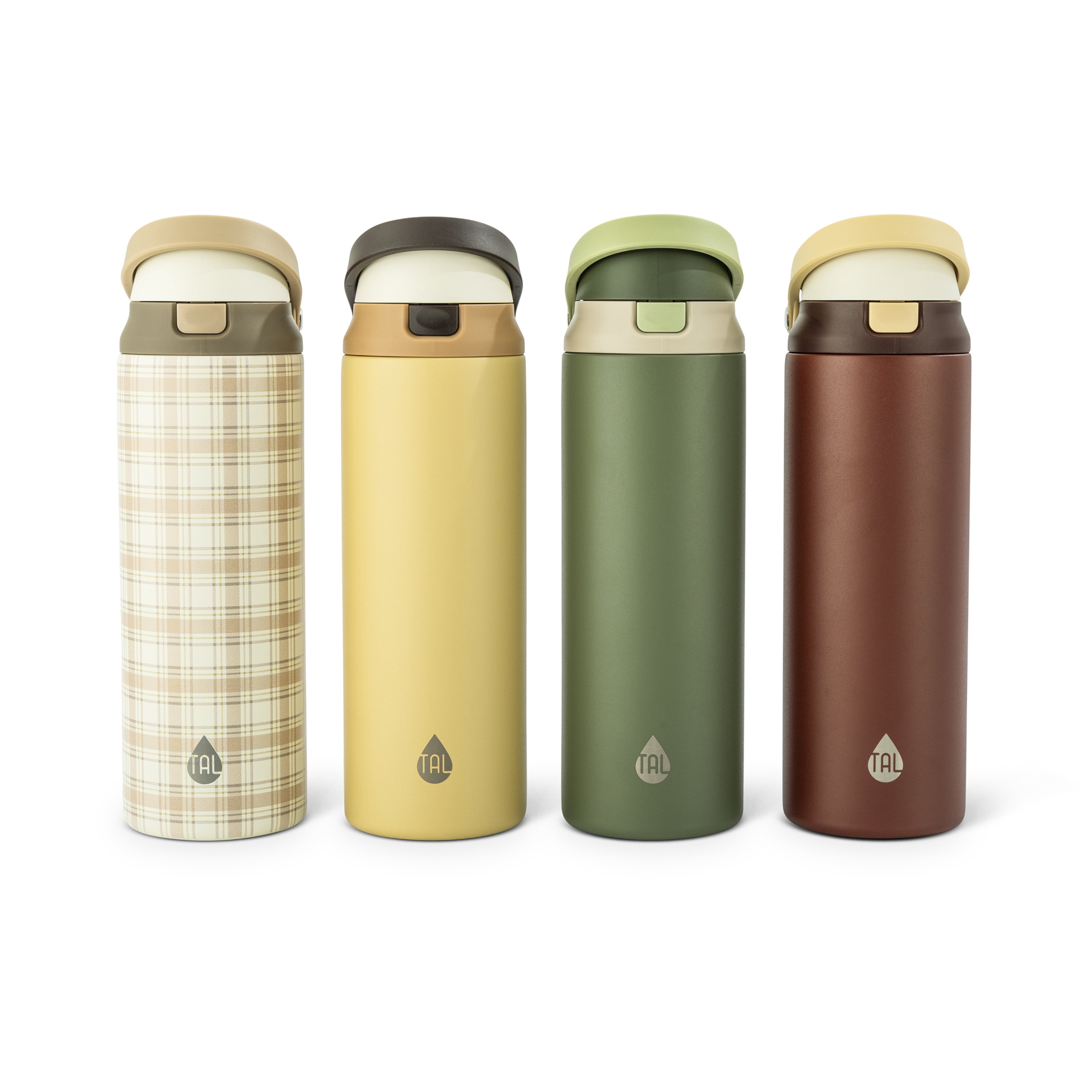 TAL 24oz Stainless Steel 2-in-1 Water Bottle with Straw and Chug Lid, Olive