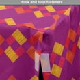 thumbnail image 4 of Abstract Dog Crate Cover, Colorful Geometric Pattern with Hatched Squared Motif Print, Easy to Use Pet Kennel Cover Small Dogs Puppies Kittens, 7 Sizes, Dark Magenta Multicolor, by Ambesonne, 4 of 6