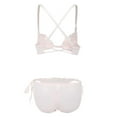 thumbnail image 3 of Conjunto de lencería para mujer con sujetador y braguita con aros Rosado, 3 of 9