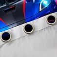 thumbnail image 4 of Castle Fairy Sports Car Curtains Pack of 2 (42x84 Each) for Boys, Smoke Splash Art Curtains Blackout for Bedroom, Blue Red, 4 of 6