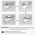 thumbnail image 4 of Uxcell 8mm Dia. 3 Hole Tent Cord Adjuster Aluminum Rope Tensioner Silver 10 Pack, 4 of 4