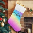 thumbnail image 5 of Custom Christmas Stockings Rainbow Glitter Galaxy Christmas Presonalized Large Stocking Sock, Set of 1 Xmas Party Winter Decor Candy Bag Gift, 17.7 Inch, 5 of 7