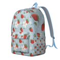 thumbnail image 2 of Blue Strawberry Plants Fruit Backpack for School,Cute School Bag,Schoolbag with Adjustable Shoulder Straps & Padded Back,15.7"x11.8"x5.5", 2 of 5