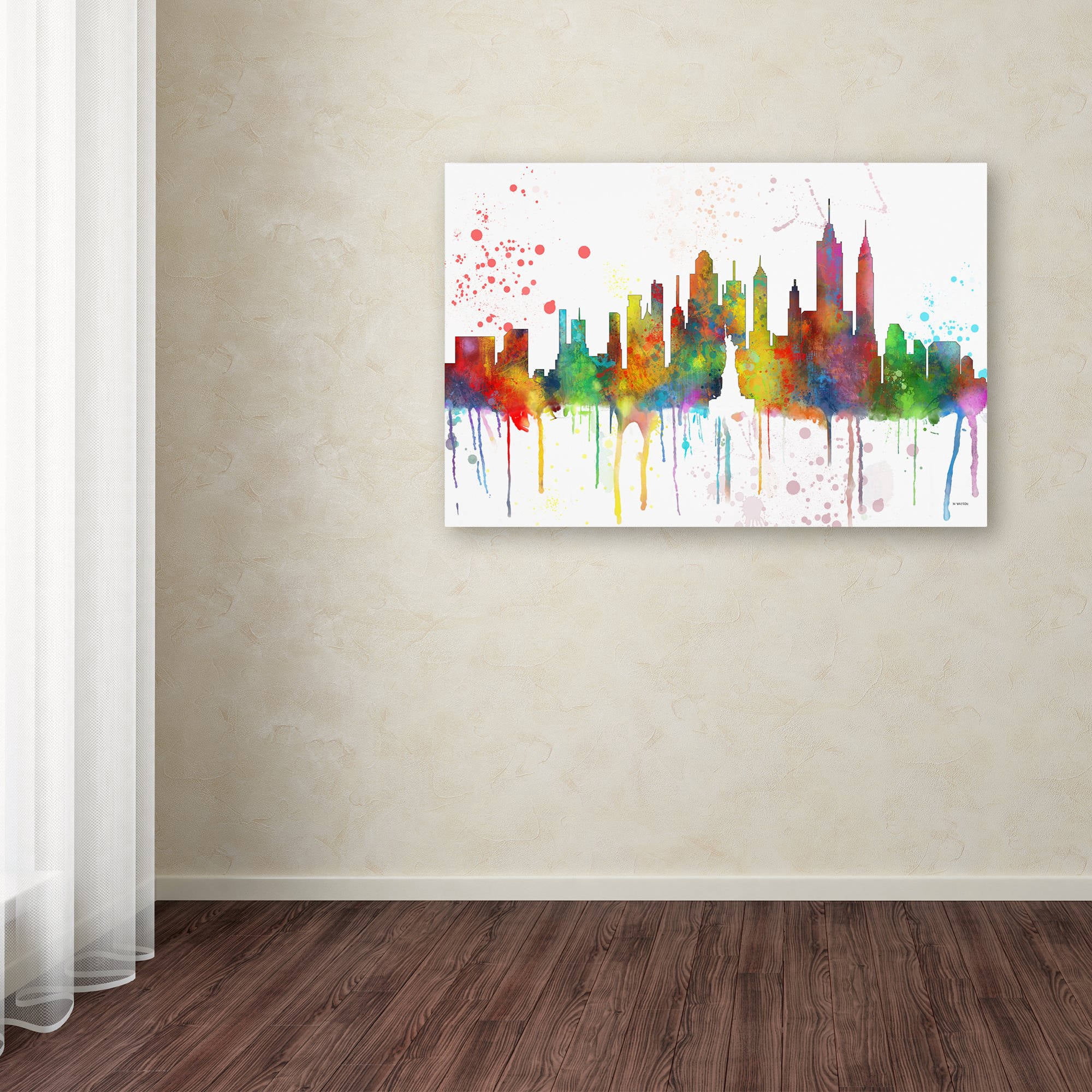Trademark Fine Art "New York New York Skyline Mclr-1" Canvas Art by Marlene Watson