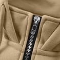 thumbnail image 6 of Wutalume Men's Sweat Jacket with Hood Leisure Hooded Jacket Zip Hoodie, Casual Sweatshirt Jacket for Winter, Plain Design with Pockets, Ideal for Men's Daily and Outdoor Use,Beige XL, 6 of 7