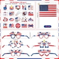 thumbnail image 6 of 2026 Soccer Cup Party Supplies USA Patriotic Cheering Kit, USA Flags Headband Whistle Paper Glasses Tattoos Football Fan Noisemakers Soccer Party Favor, 6 of 7