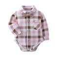 thumbnail image 5 of WESIDOM Boy Toddler Formal Clothes 0-18M Plaid Shirt Bowtie Suspender Pants  Hat Cotton Fabric 4PCS, 5 of 14