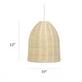 thumbnail image 3 of Elegant Designs Elongated Coastal Dome Rattan Downlight Pendant, 3 of 7