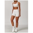 thumbnail image 4 of Conjuntos de entrenamiento for mujer, 2 piezas, sujetador deportivo, camiseta sin mangas, polainas de cintura alta, gimnasio, yoga, ropa activa, camiseta de entrenamiento for mujer, 4 of 6