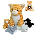 thumbnail image 1 of Gato de peluche con bebés dentro de mamá embarazada, naranja, 1 of 6
