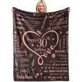 thumbnail image 2 of 30th Birthday Present Blankets for Women,Happy 30th Birthday Unique Present Throw Blanket for Women Him or Her Women,30thBirthday Decorations Present Ideas Best Birthday Blanket Rose Gold, 2 of 6