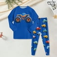 thumbnail image 2 of CAUYDY 2T-5T Baby Boy Outfits Little Kid Sleepwear Fall Winter Long Sleeve Tee Shirt Elastic Pants 2Pcs Cute Set Toddler Clothes Child Pjs for Boys Sizes 2-3 Years,Blue, 2 of 9