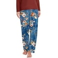 thumbnail image 4 of Kilaqueen Womens Comfy Stretch Floral Printed Lounge Pants Loose Elastic Waist Pajamas Bottoms Ultra-Soft Sleepwear, 4 of 7