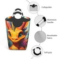 thumbnail image 3 of Sikiie Colorful Flower Chameleon Square Laundry Bag Large Collapsible Dirty Clothes Bags With Handles Waterproof Essentials Storage For College Dorm, Family, 3 of 5