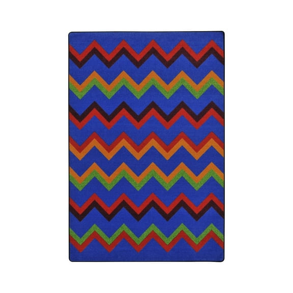 Joy Carpets Kid Essentials Teen Area Rugs Sonic Rectangle 5'4" x 7'8" Primary