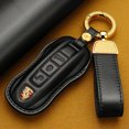 thumbnail image 1 of Car Key Fob Cover Case Protector Panamera 911 718 Macan Fits '23 Cayenne Porsche Key Cover: Genuine Leather, 1 of 6
