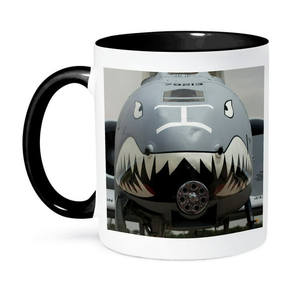 3dRose, IN, Indianapolis, A-10 Thunderbolt II warplane - US15 BJA0067 - Jaynes Gallery, 11oz Two-Tone Black Mug