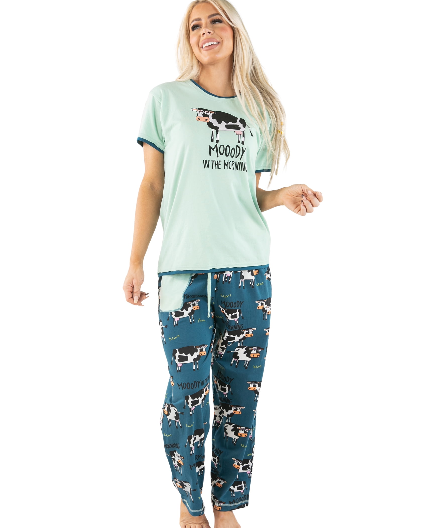 Softies Women's Lazy Lama Slim Fit Fun Scrub Top LMOT01