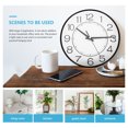 thumbnail image 4 of MasteelfCA Stylish Plastic Hanging Clock Decor Living Room Glass Wall Wall-mounted Decor, 4 of 7