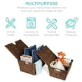 thumbnail image 3 of Best Choice Products Set of 2 XL Water Hyacinth Woven Tapered Storage Basket Chests w/ Attached Lid, Handle Hole, 3 of 7